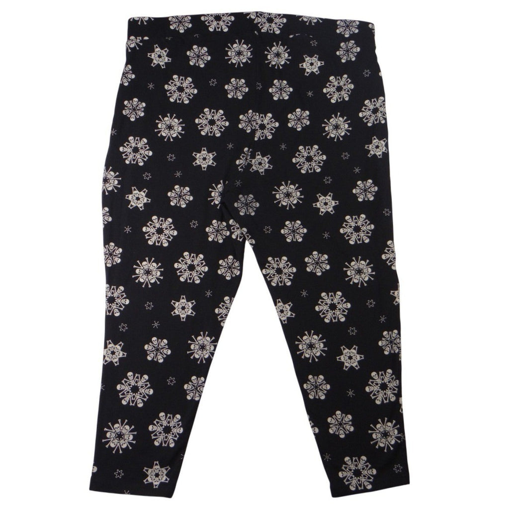 Torrid Black Skull Snowflake Leggings Capris Size 4 Workout Comfy Casual