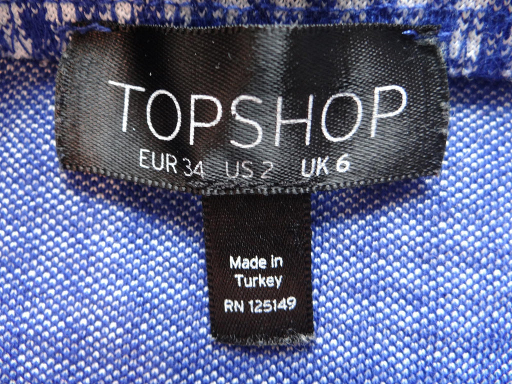 Chic Blue Gingham Ruffle Skirt