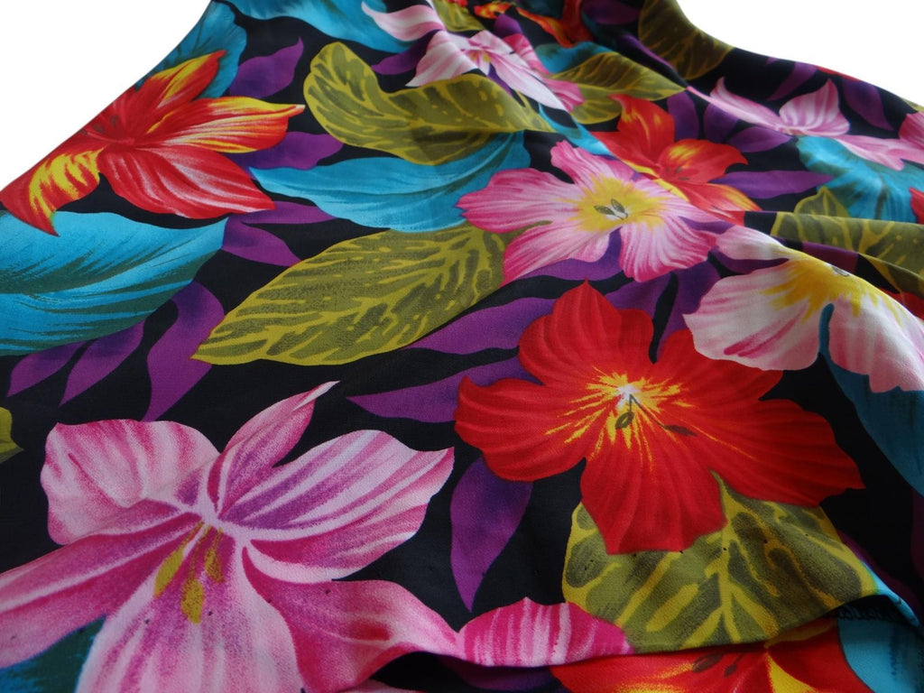 Vintage S.L. Petites Floral Short Dress – Vibrant Tropical Style