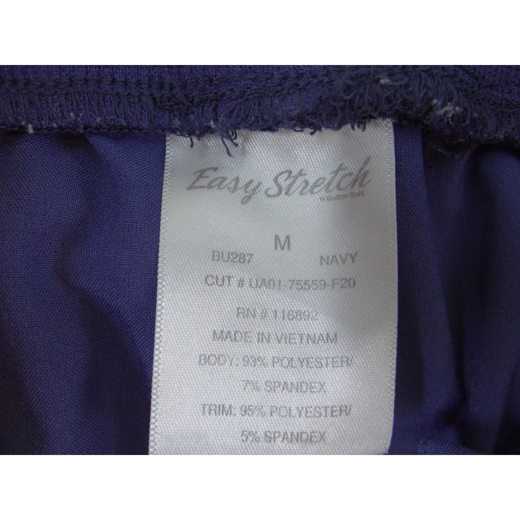 Elements Easy Stretch Navy Blue Scrub Set V-Neck Top Jogger Pants Med/Lg BU287
