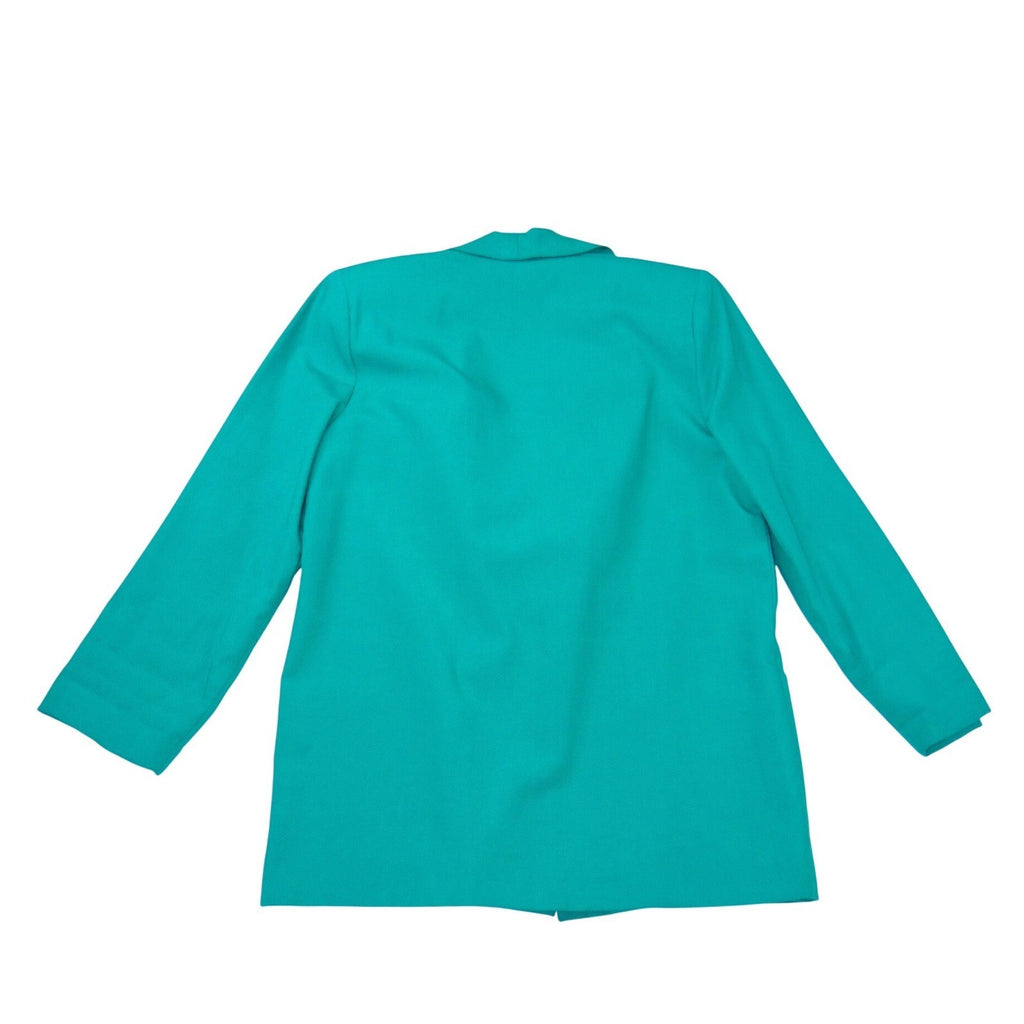 Sag Harbor Vintage Teal Green Blazer and Pleated Shorts Set Womens Large 90s