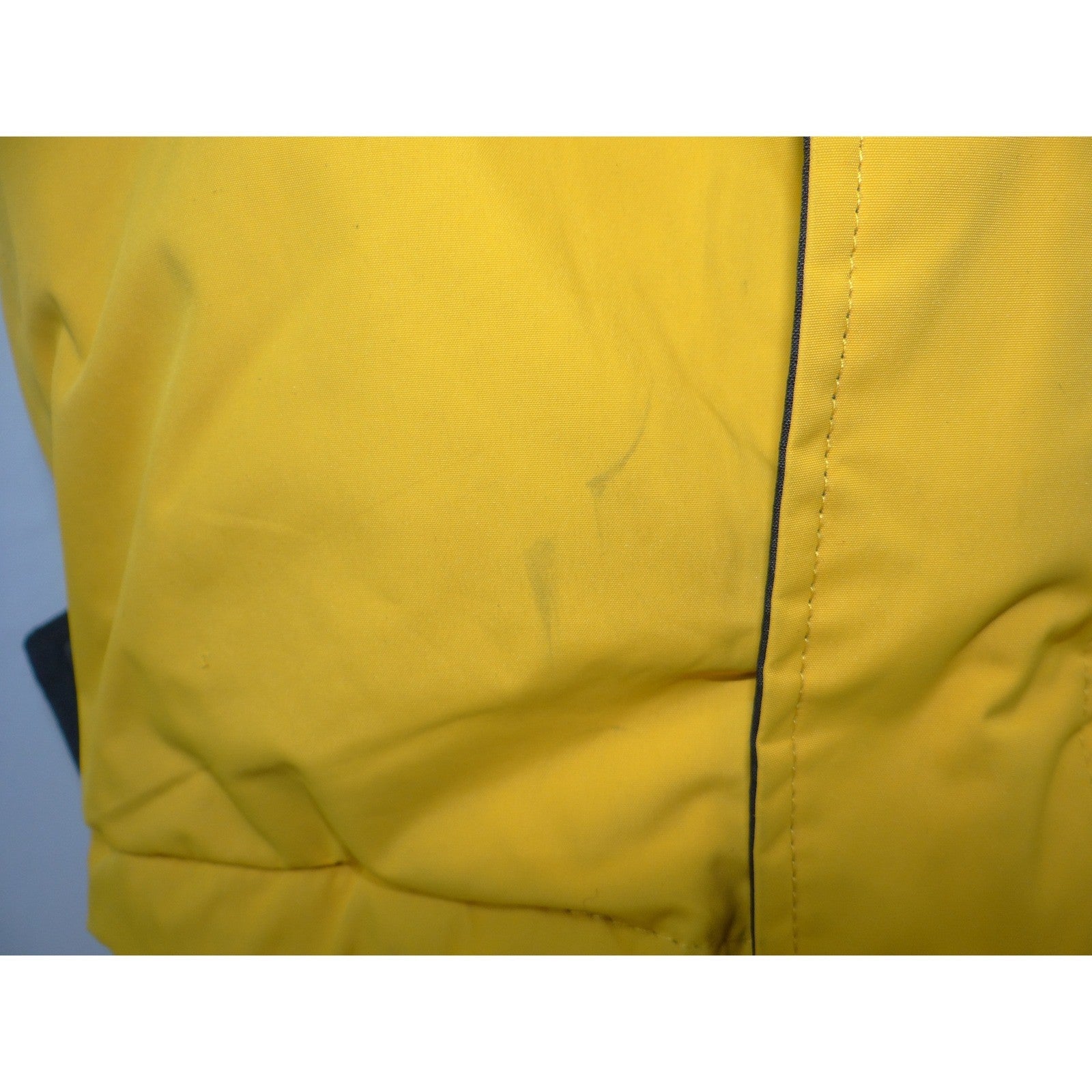 Free Country FCXtreme Mens Yellow Grey Hooded Ski Jacket Fleece Lined Small