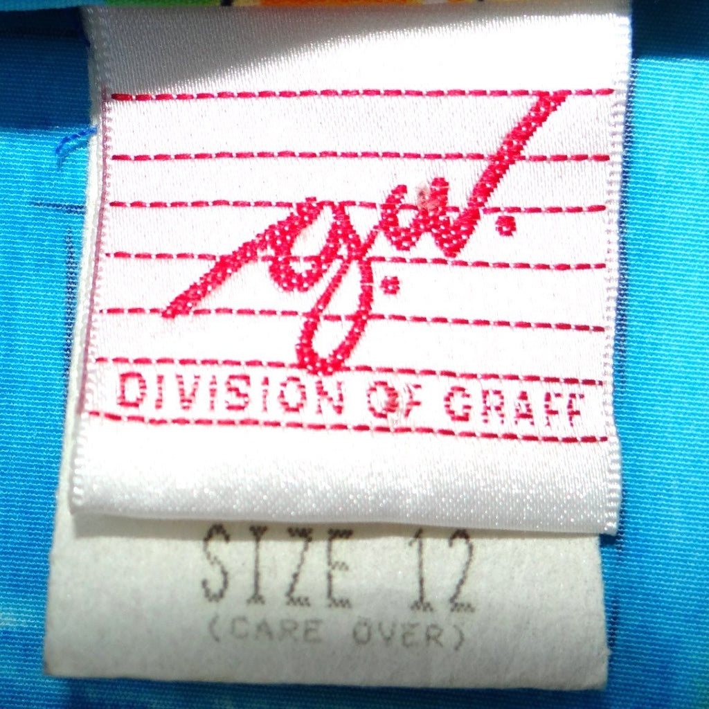Vintage GW Division of Graff Abstract Floral Geometric Blazer Jacket Multi Sz 12