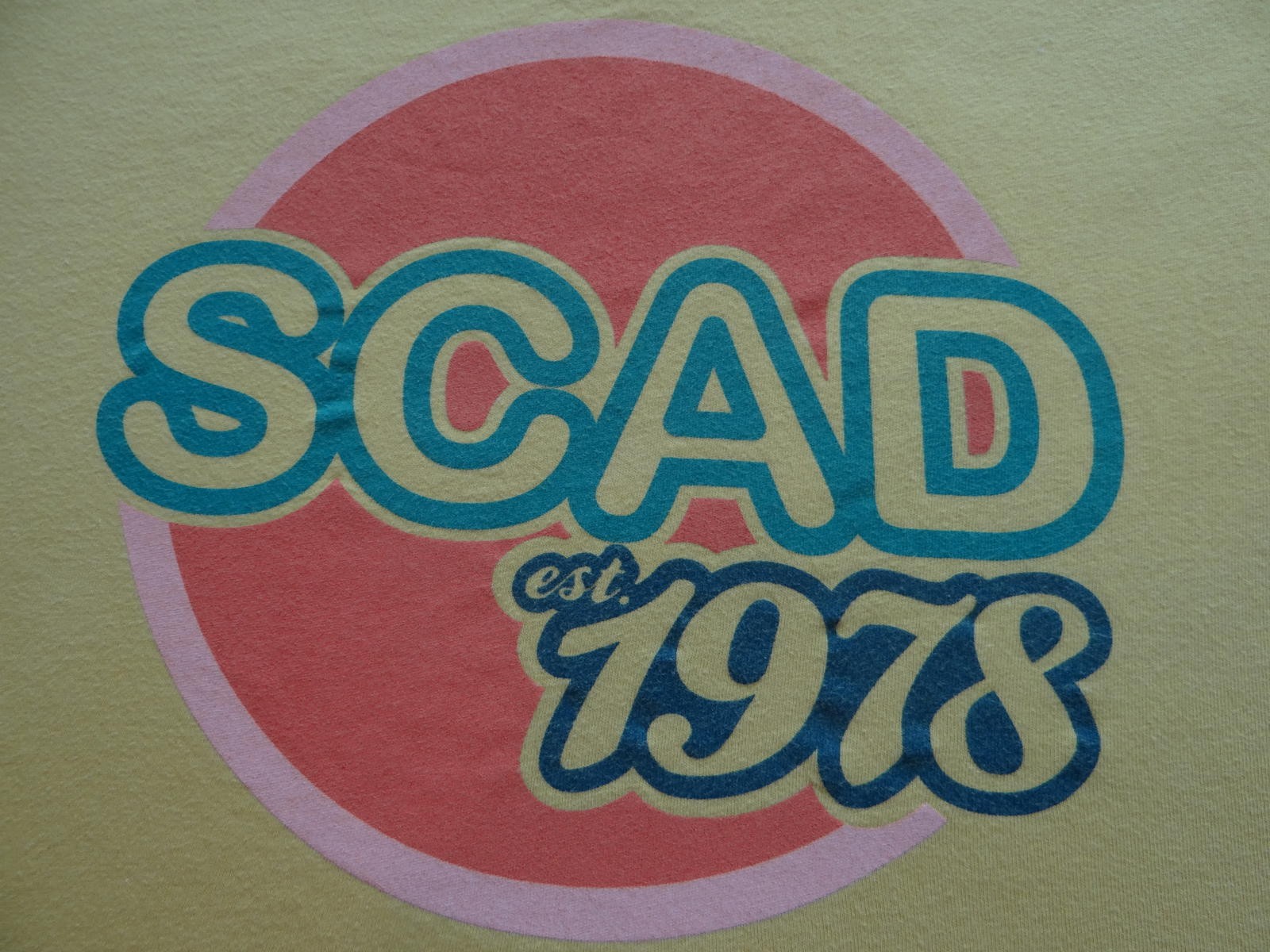 SCAD 1978 Graphic Tee - Vintage Inspired Yellow T-Shirt