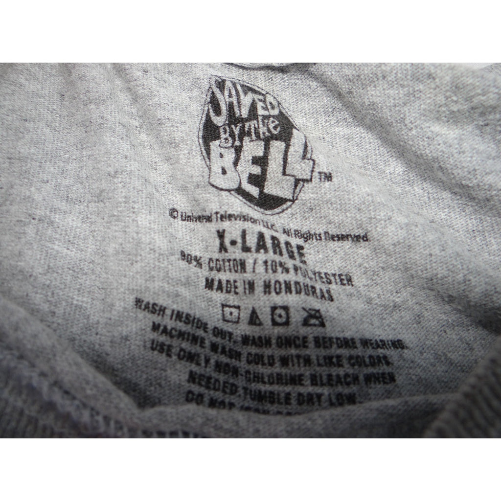 Saved by the Bell Graphic T-Shirt Grey X-Large TV Show Cast Retro