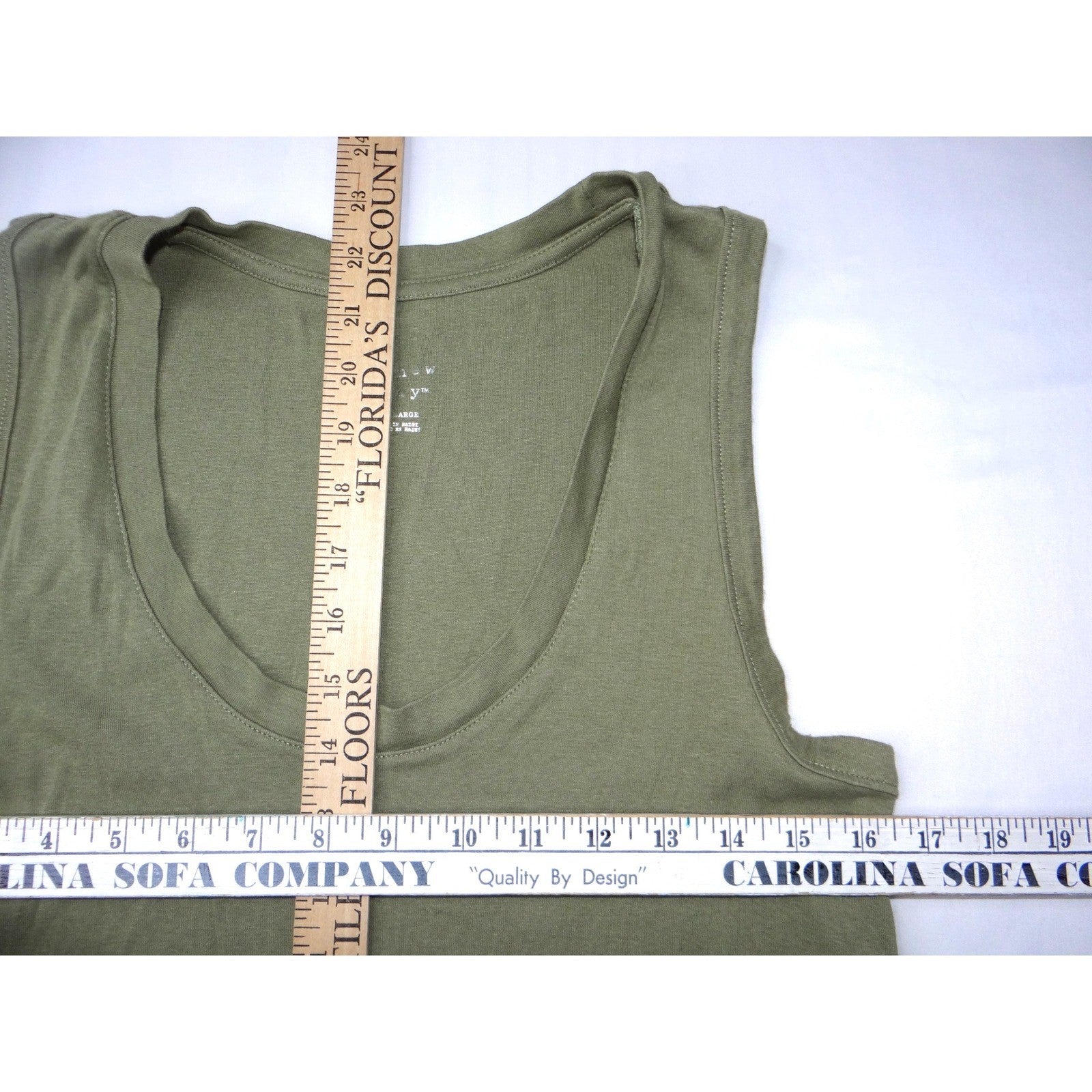 A New Day Womens Tank Top Olive Green Scoop Neck Sleeveless XX Large
