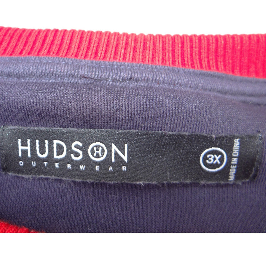 Hudson Outerwear Mens 3X Navy Blue Moth Skull Only The Strong Sweatshirt Striped