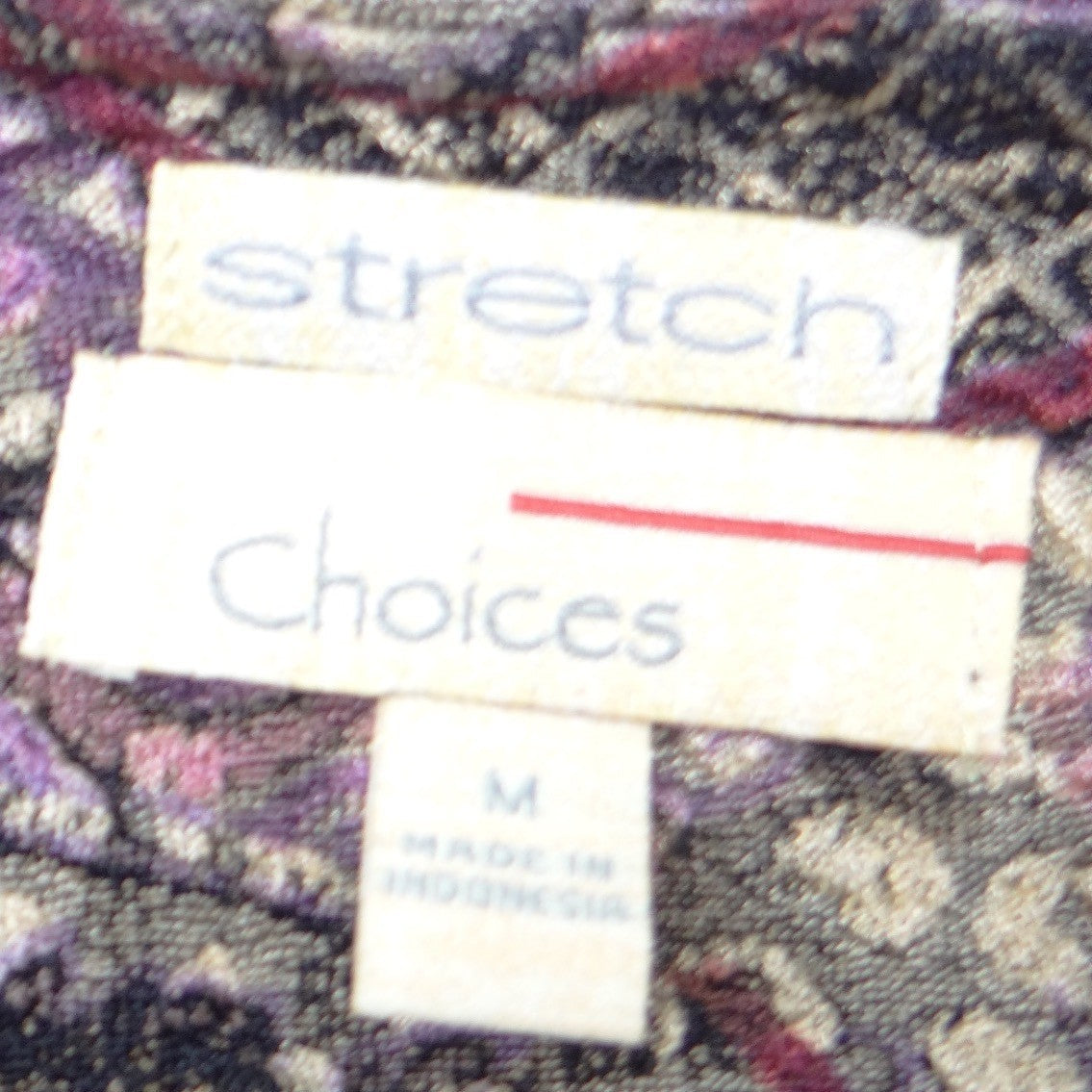 Choices Womens Purple Paisley Floral 2 Piece Cardigan and Tank Set M Stretchy