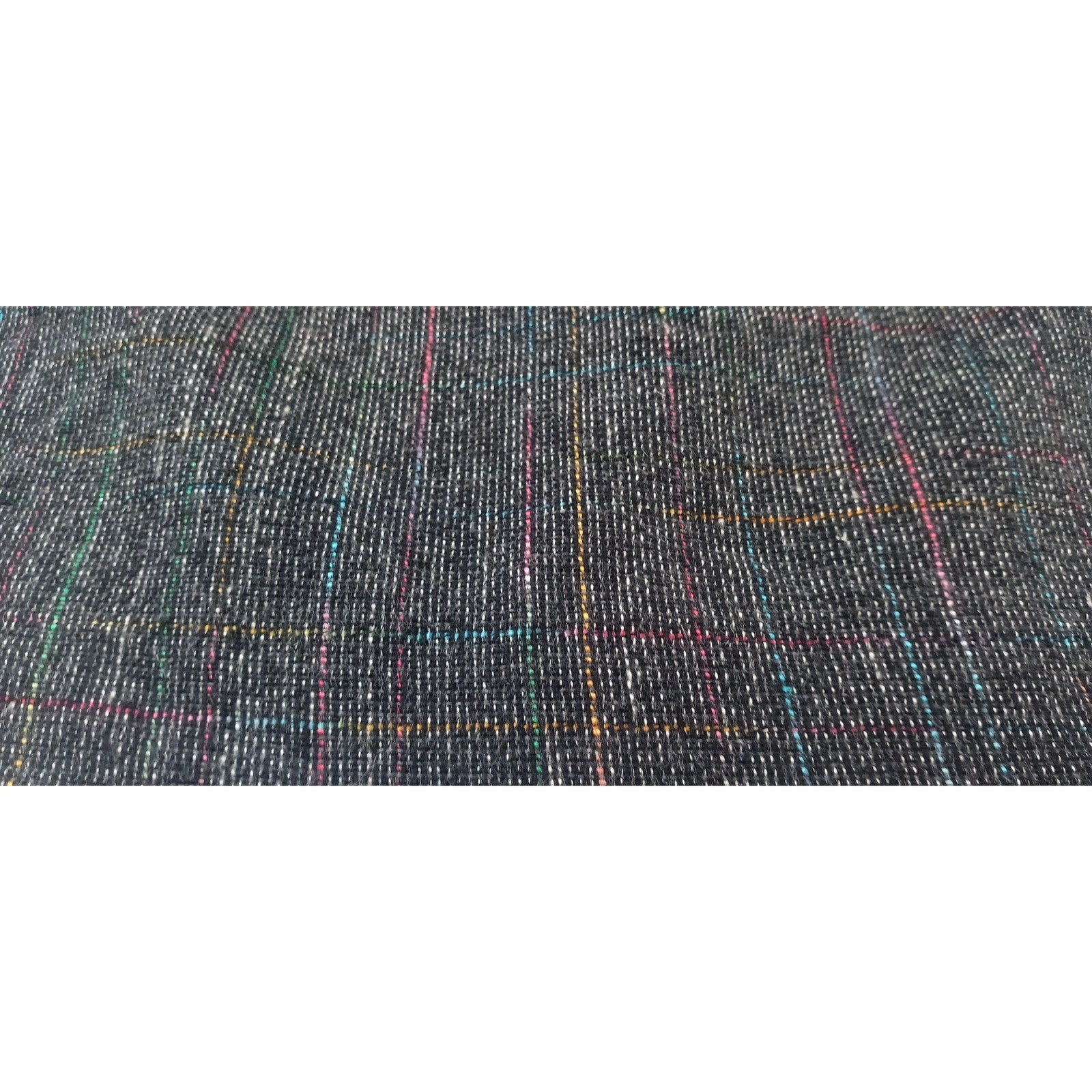 VTG Womens Plaid Tweed Maxi Skirt Dark Multi Color Classic Tailored Knee Length