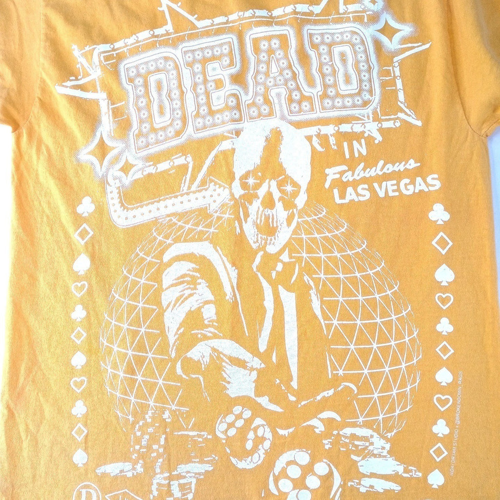 Gildan Dead in Fabulous Las Vegas Skull Dice Graphic Tee Shirt Mens Size Medium
