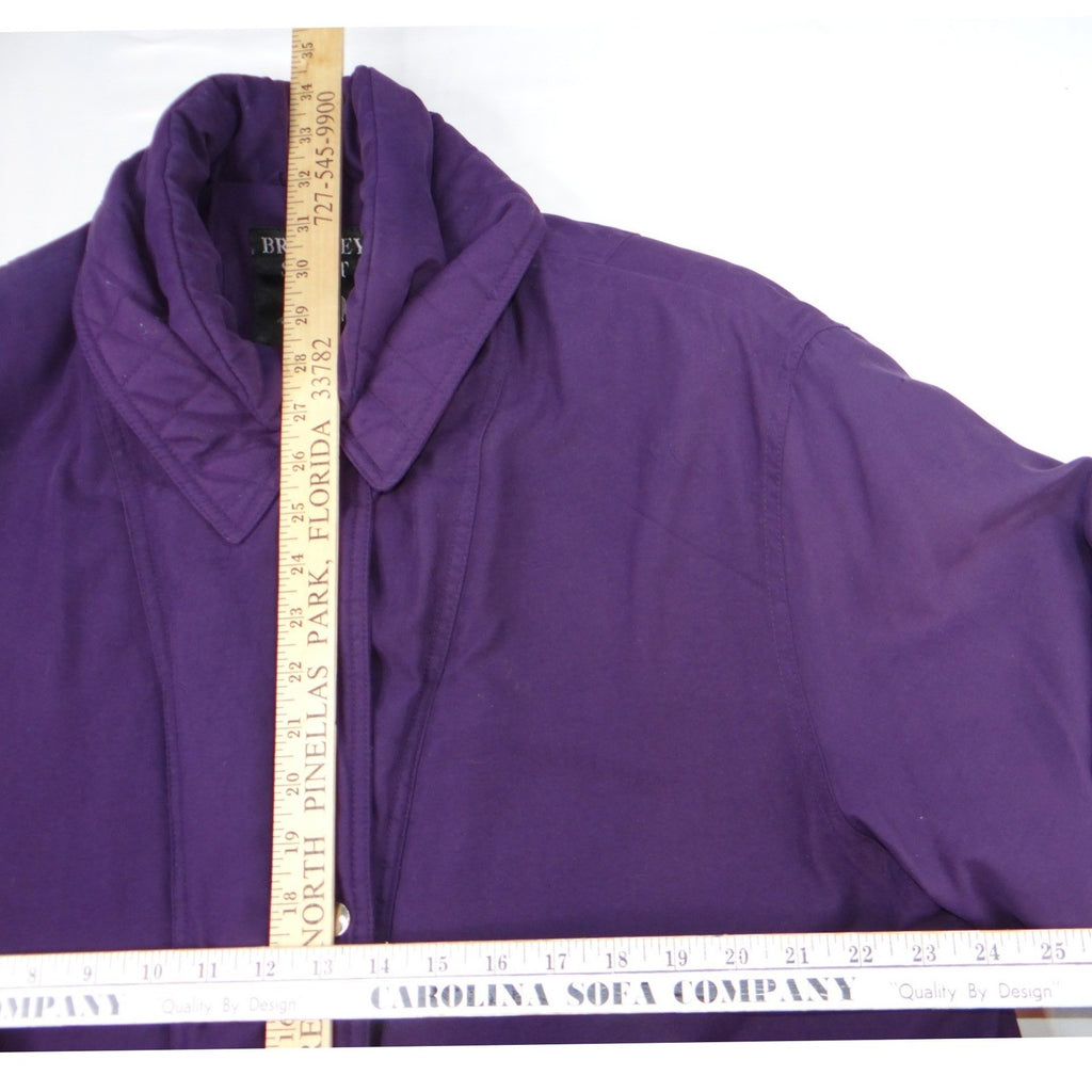 Bromley Sport Purple Quilted Lined Zip Jacket Women Sz L Thermo Loft Insulation