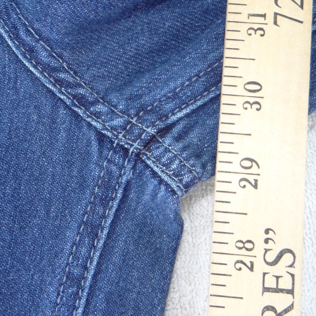 We The Free Free People Wide Leg Palazzo Jeans Blue Pleated High Waist 27