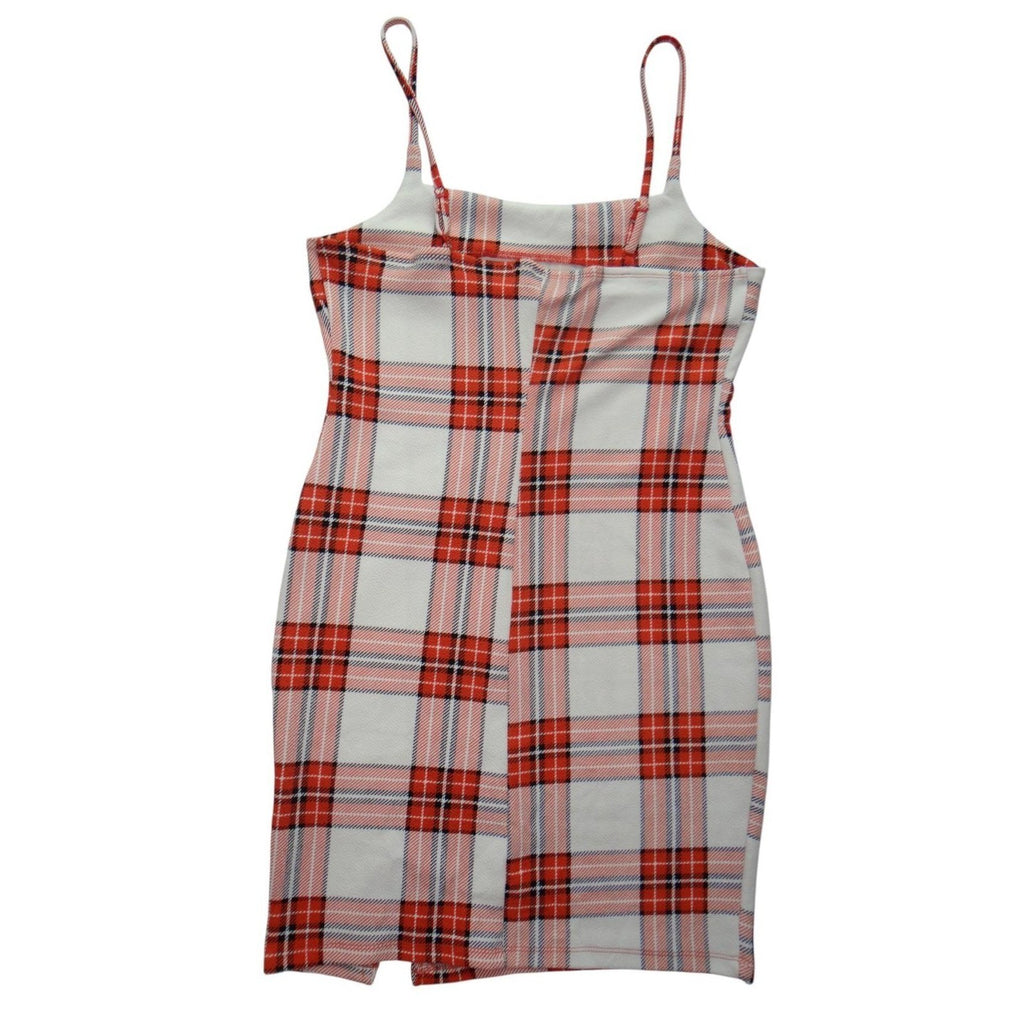 Almost Famous Women's Plaid Dress - Spaghetti Strap