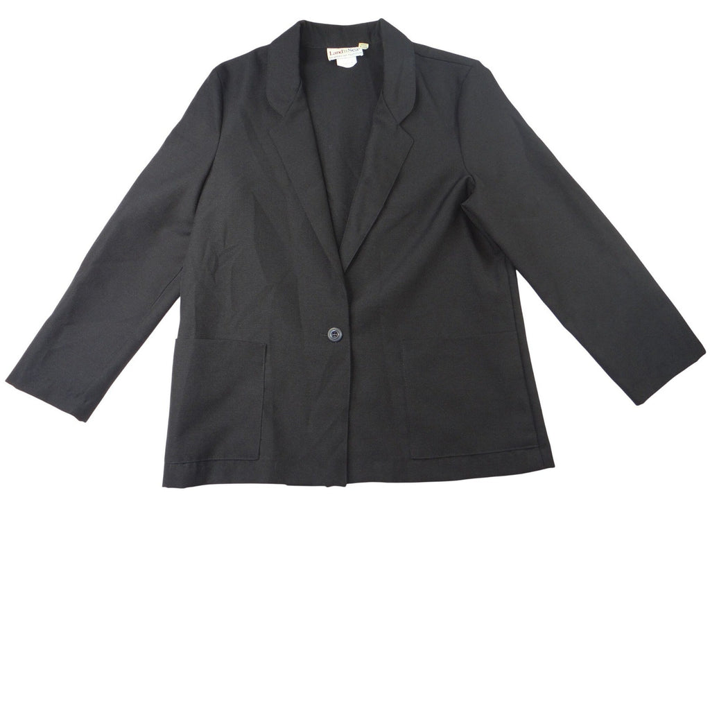Vintage Land n Sea Black Blazer Jacket An American Tradition Size 14