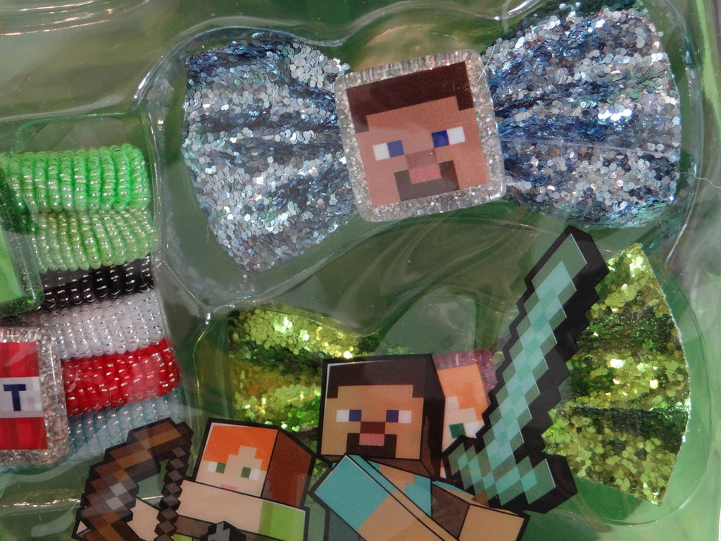 Minecraft MINI Backpack with Character Hair Clips, Bows, Ties