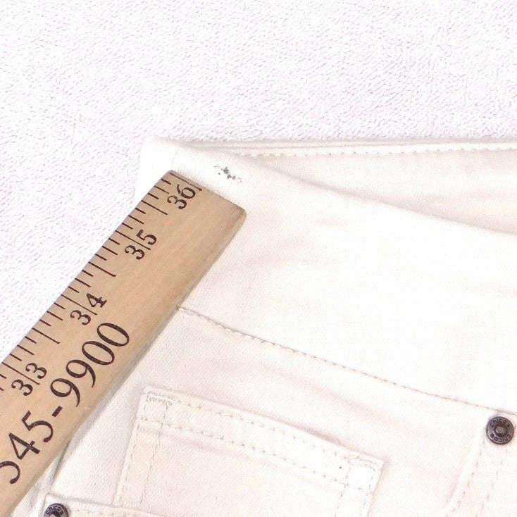 Chicos Pull On Capri Pants Cream Beaded Embroidered Hem Womens Size 1.5 US 10