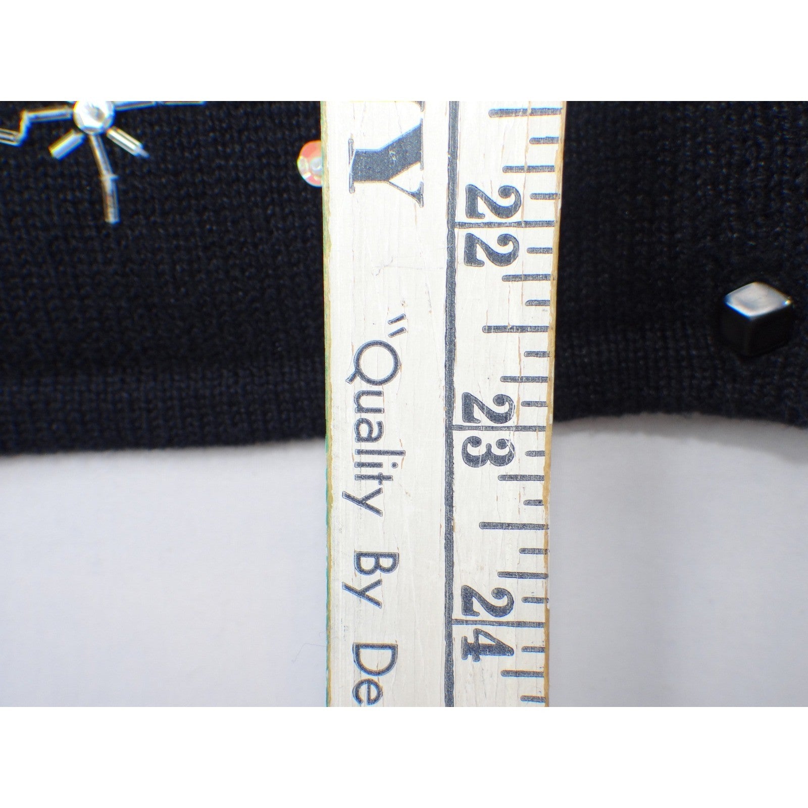 Vintage Heirloom Collectibles Sweater Cardigan Snowflake Beaded Sequin Black M
