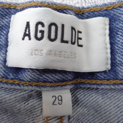 AGOLDE 90s Pinch Waist High Rise Straight Leg Jeans Light Wash Blue 29