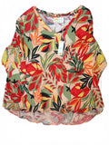 C&C California Women's Floral Print V-Neck Blouse, Size 3X NWT
