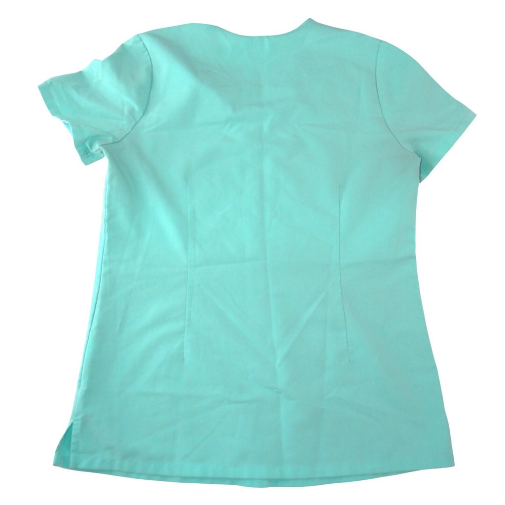 FIGS Technical Collection Women XS V-Neck Scrub Top Seafoam Green Short Sleeve