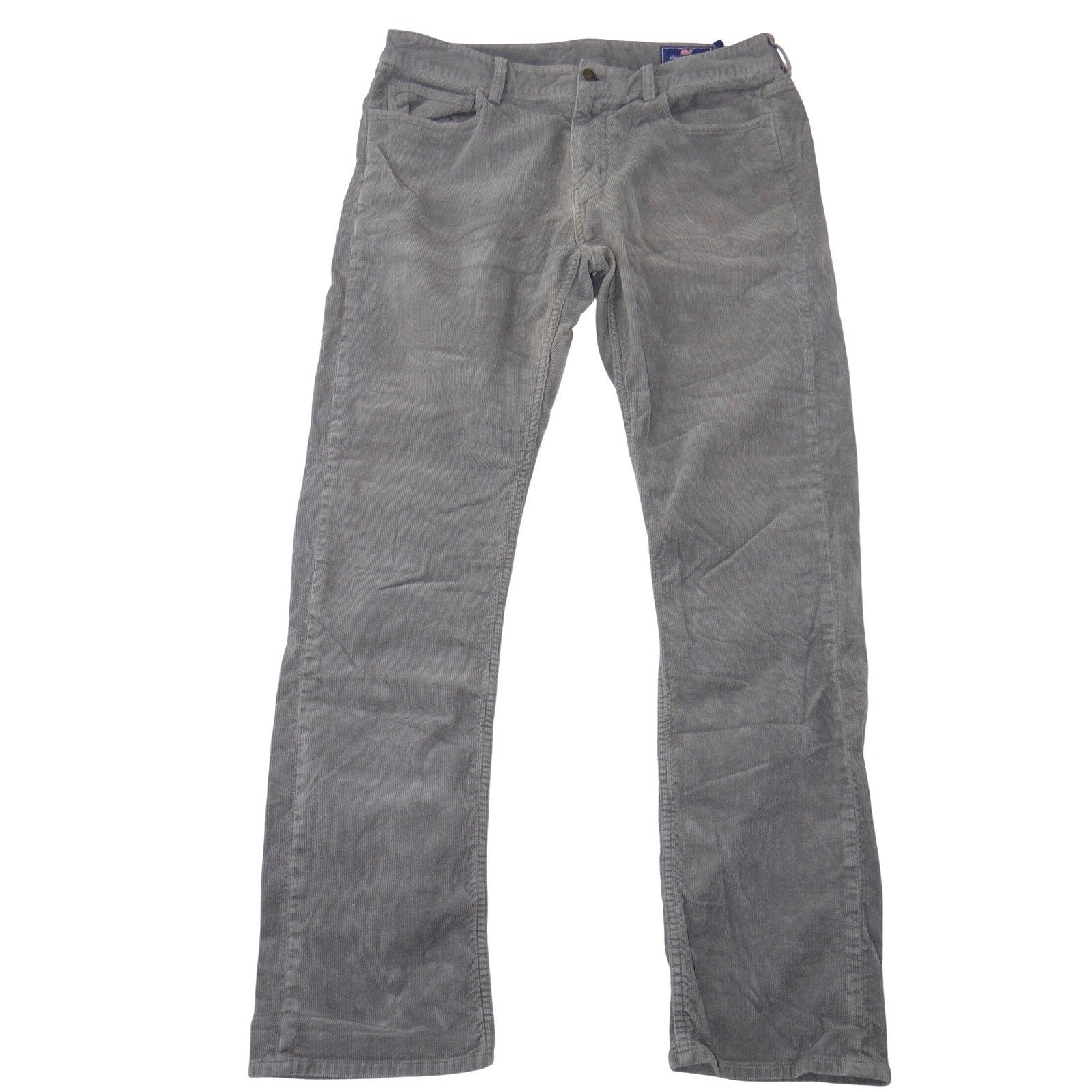 Vineyard Vines Mens Gray Corduroy Straight Leg Pants 33x32 Grey 5-Pocket