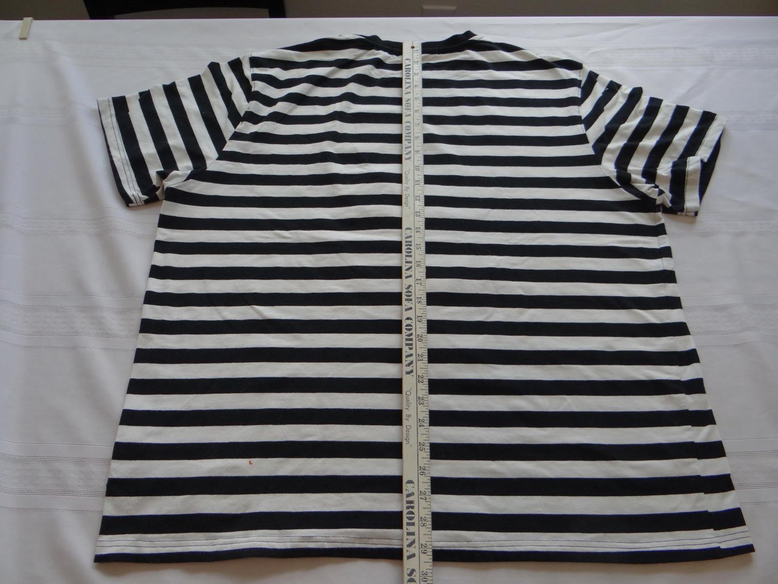 Hudson Outerwear Men's Black and White Striped T-Shirt with Lightning Bolt