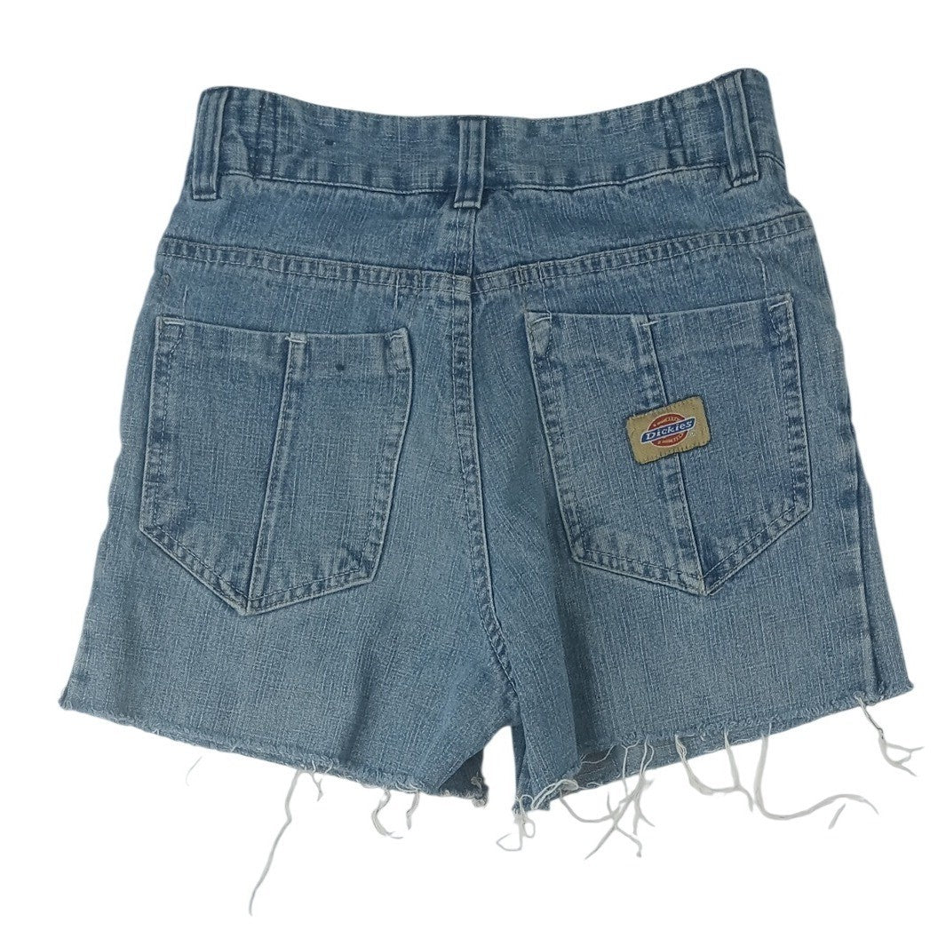 Youth Dickies Denim Cutoff Shorts Little Girls Size 10 Light Wash Frayed Hem