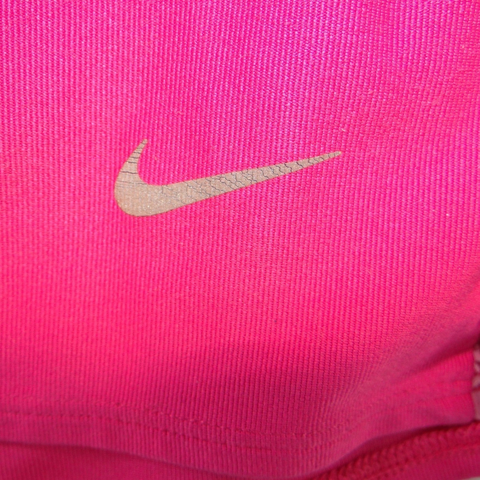Nike Dri-FIT Womens Pink Ruched Side Athletic Shorts Size Large Drawstring Logo