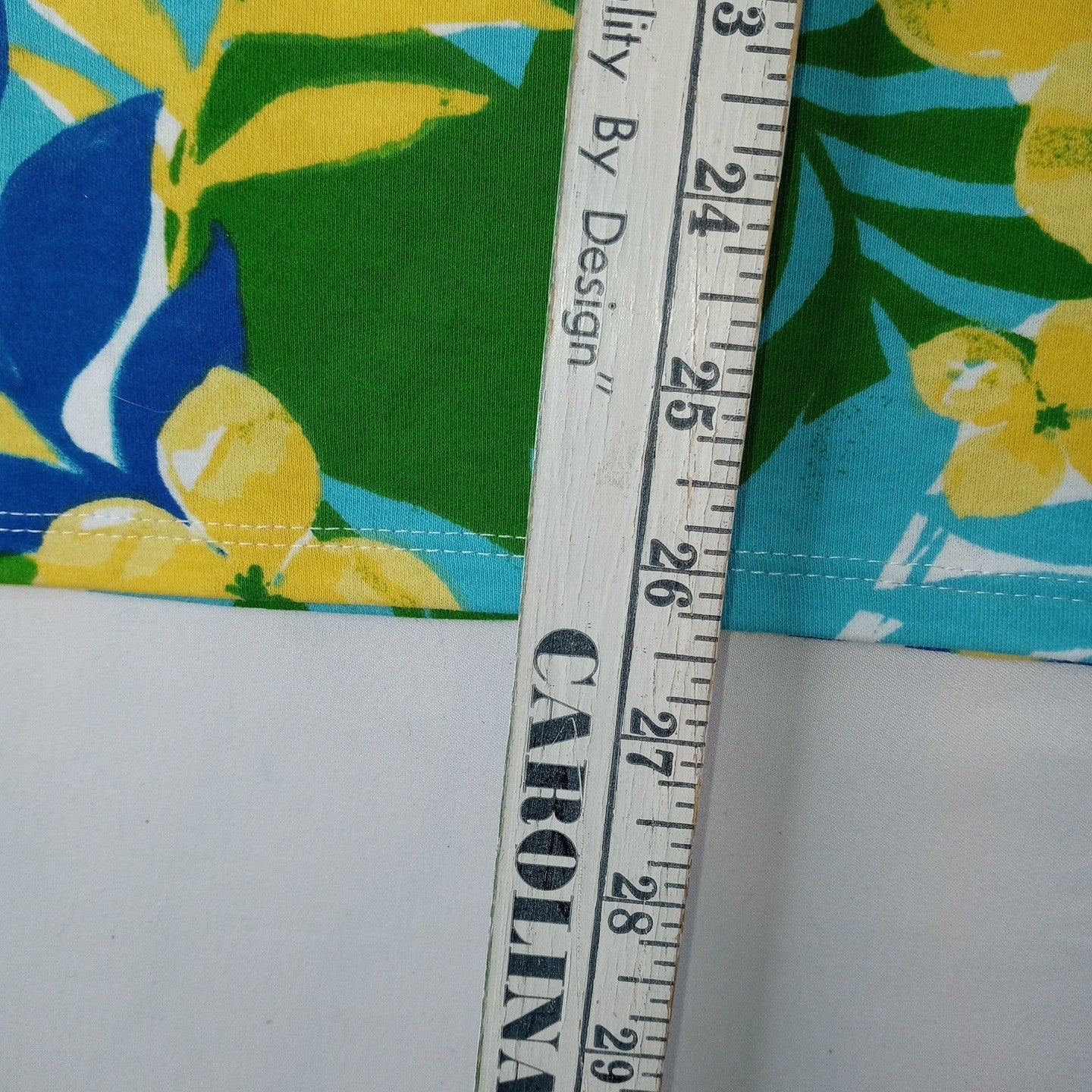Ruby Rd Womens 3X Tropical Floral Print Short Sleeve Top Shirt Blue Yellow Green