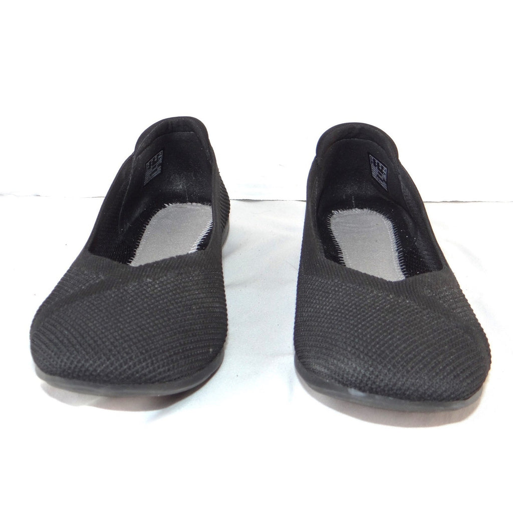 Clarks Cloudsteppers Step June Shell Black Knit Ballet Flats Womens Size 9 M