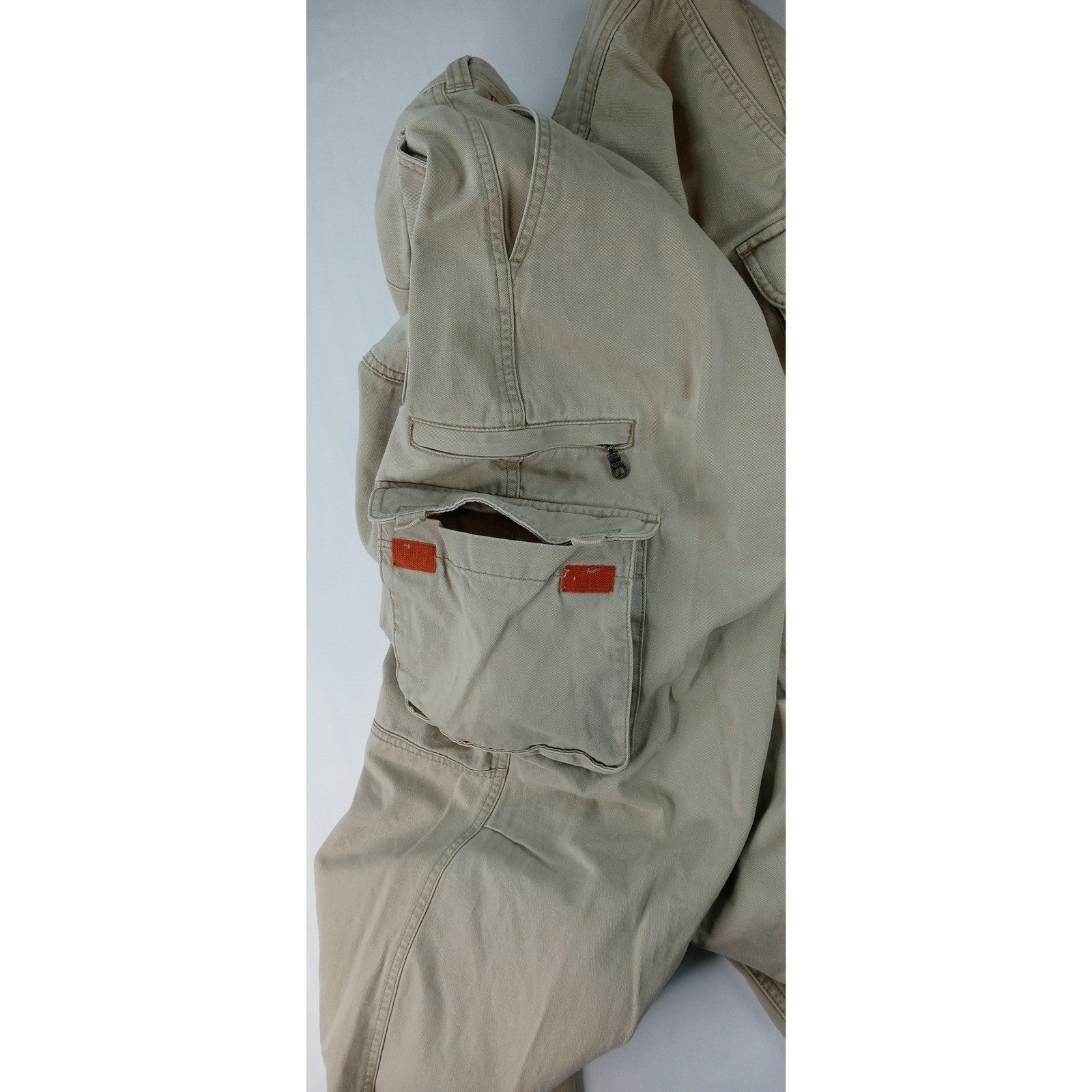 Eddie Bauer Mens Tan Cargo Pants Cotton Casual Outdoor Size XL
