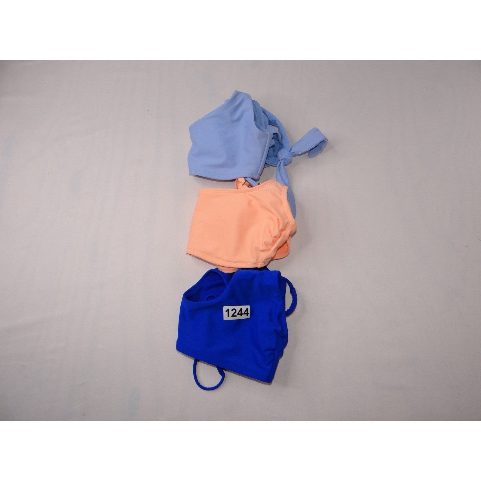 Bikini Tops Lot Set of 3 Sz S Blue Peach Light Blue Swimsuit Beach Pool Swim
