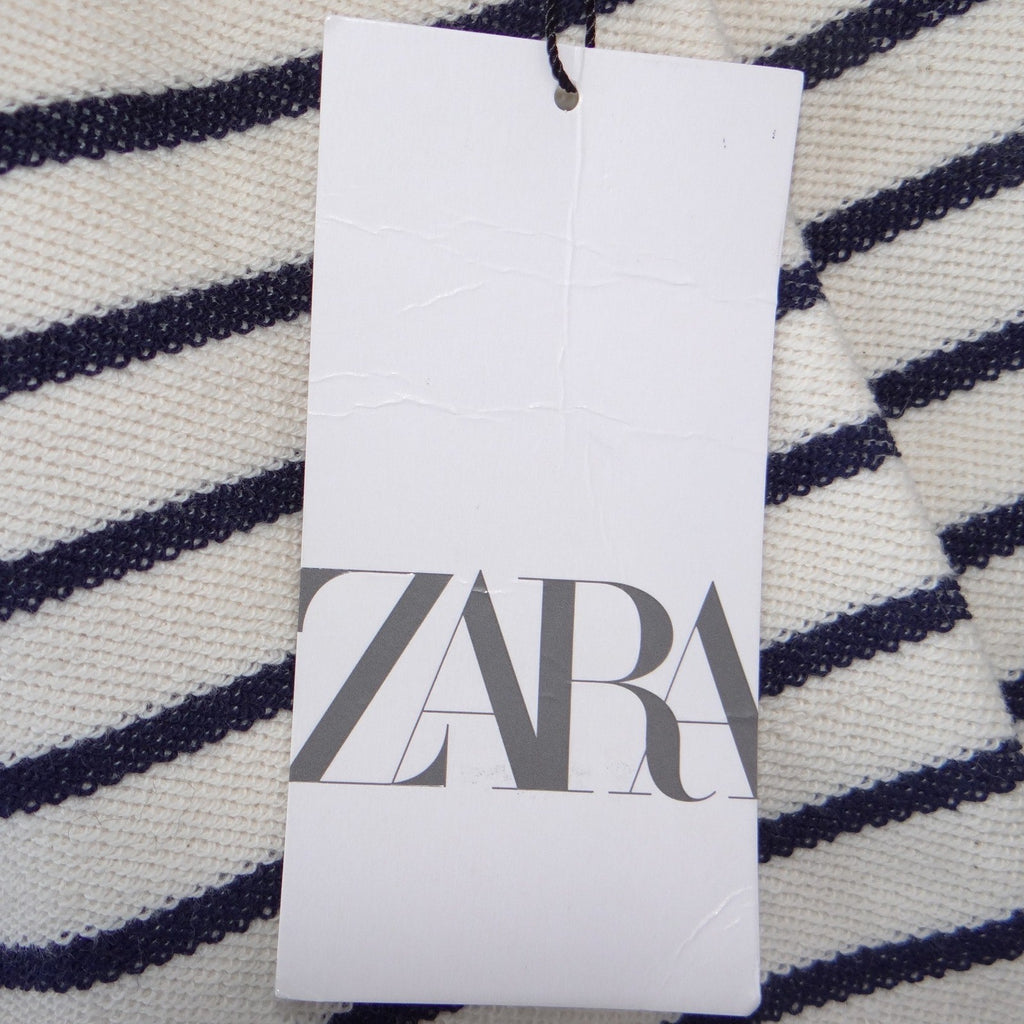 NWT-Zara Womens Navy White Striped Double Breasted Blazer Gold Buttons