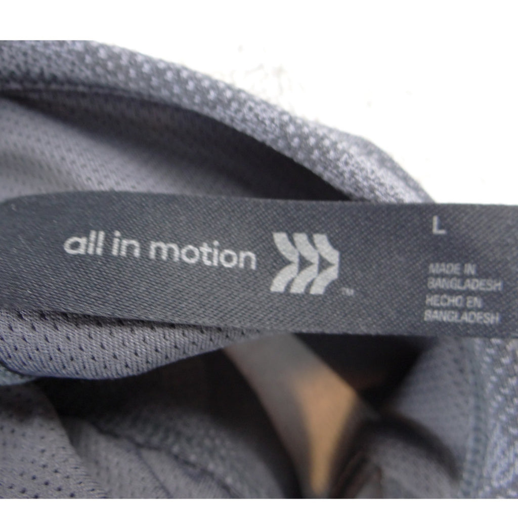 All in Motion Womens Gray Camo Strappy Lattice Back Sports Bra Size L