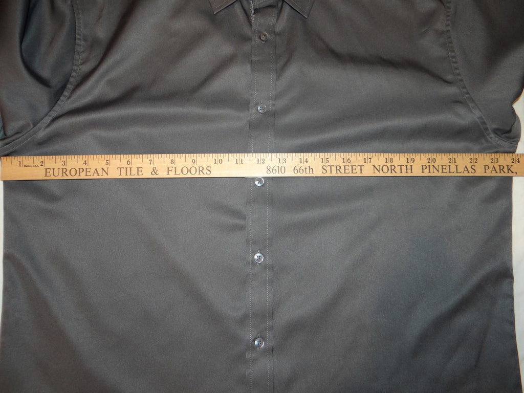 Flex Men's Luxury Collection Dress Shirt - Gray, Size Large