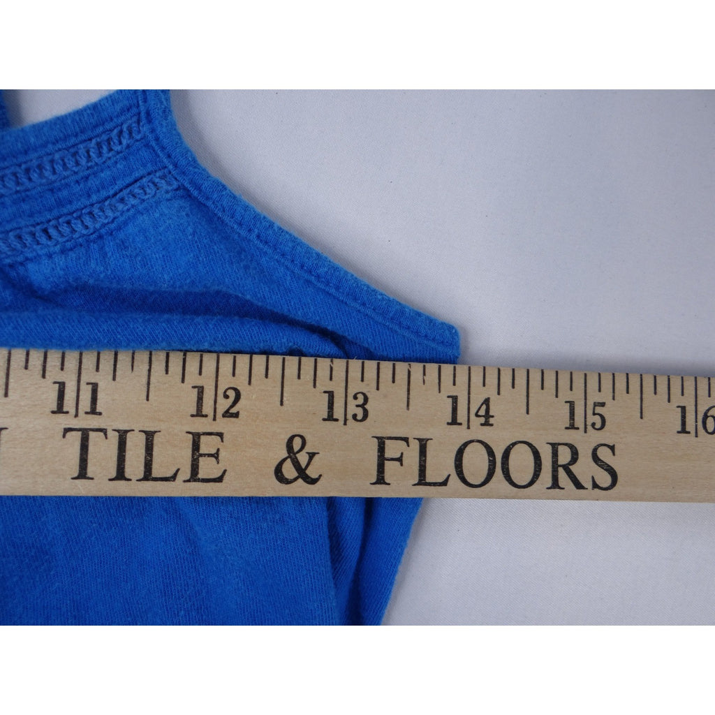 Secret Treasures Sleepwear Blue Cotton Ruffle Tank Top S/CH