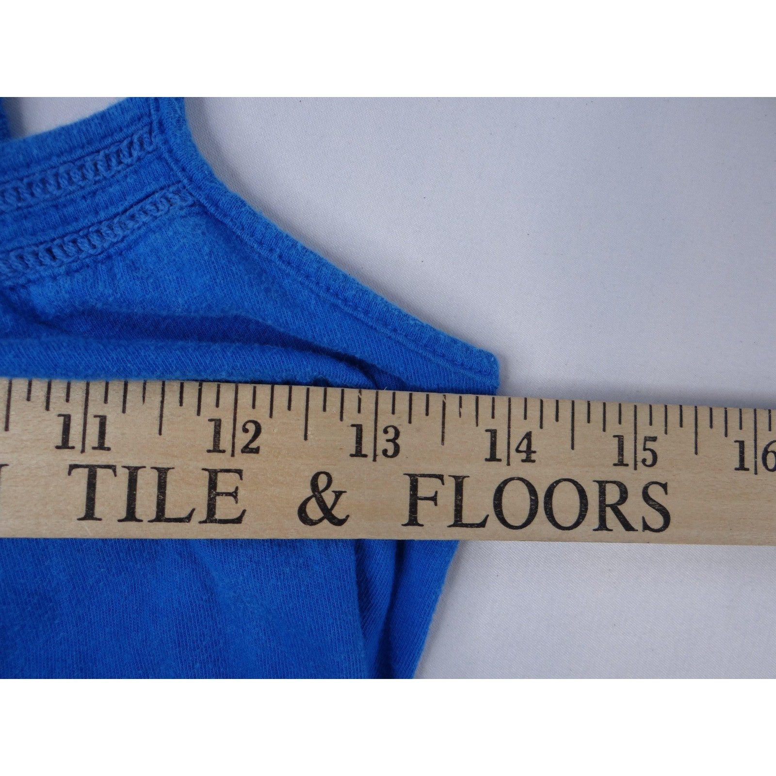 Secret Treasures Sleepwear Blue Cotton Ruffle Tank Top S/CH