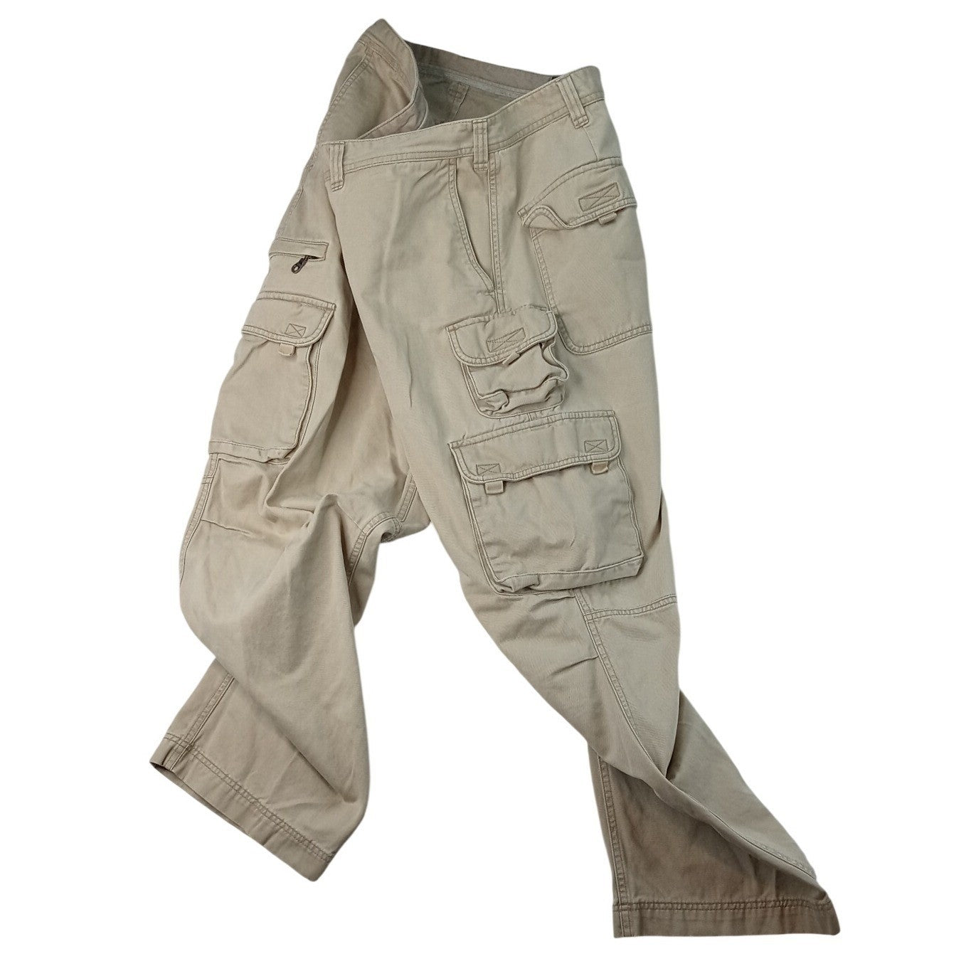 Eddie Bauer Mens Tan Cargo Pants Cotton Casual Outdoor Size XL