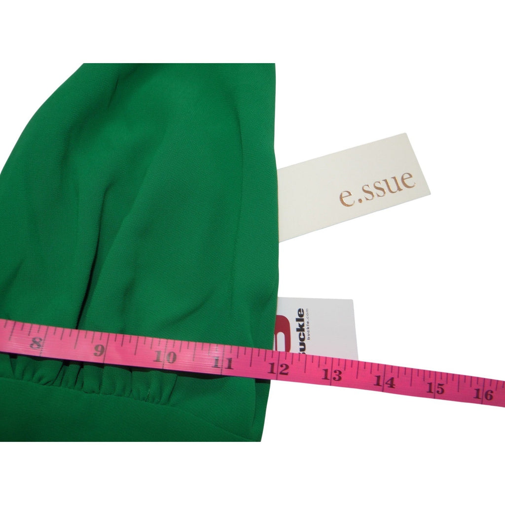 NWT-E.ssue Green V-Neck Surplice Maxi Dress Spaghetti Strap LD33080S NWT Small