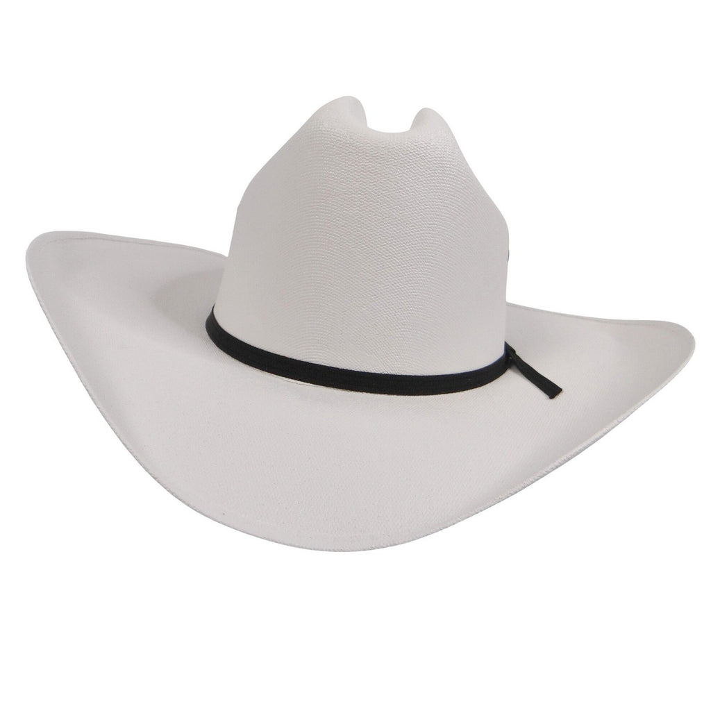 Smithbilt White Straw Cowboy Hat Cattleman Crease Wide Brim Western Hat 2182