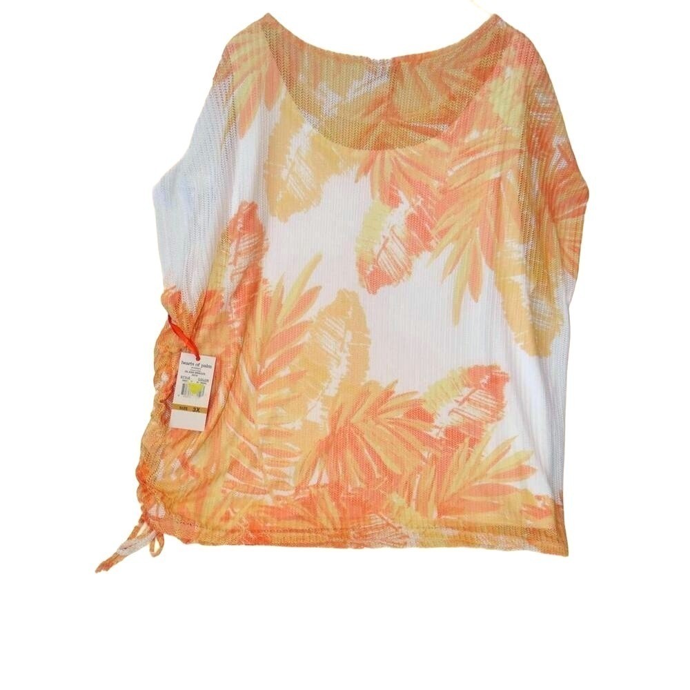 Hearts of Palm Woman Island Breeze Orange 3X Top
