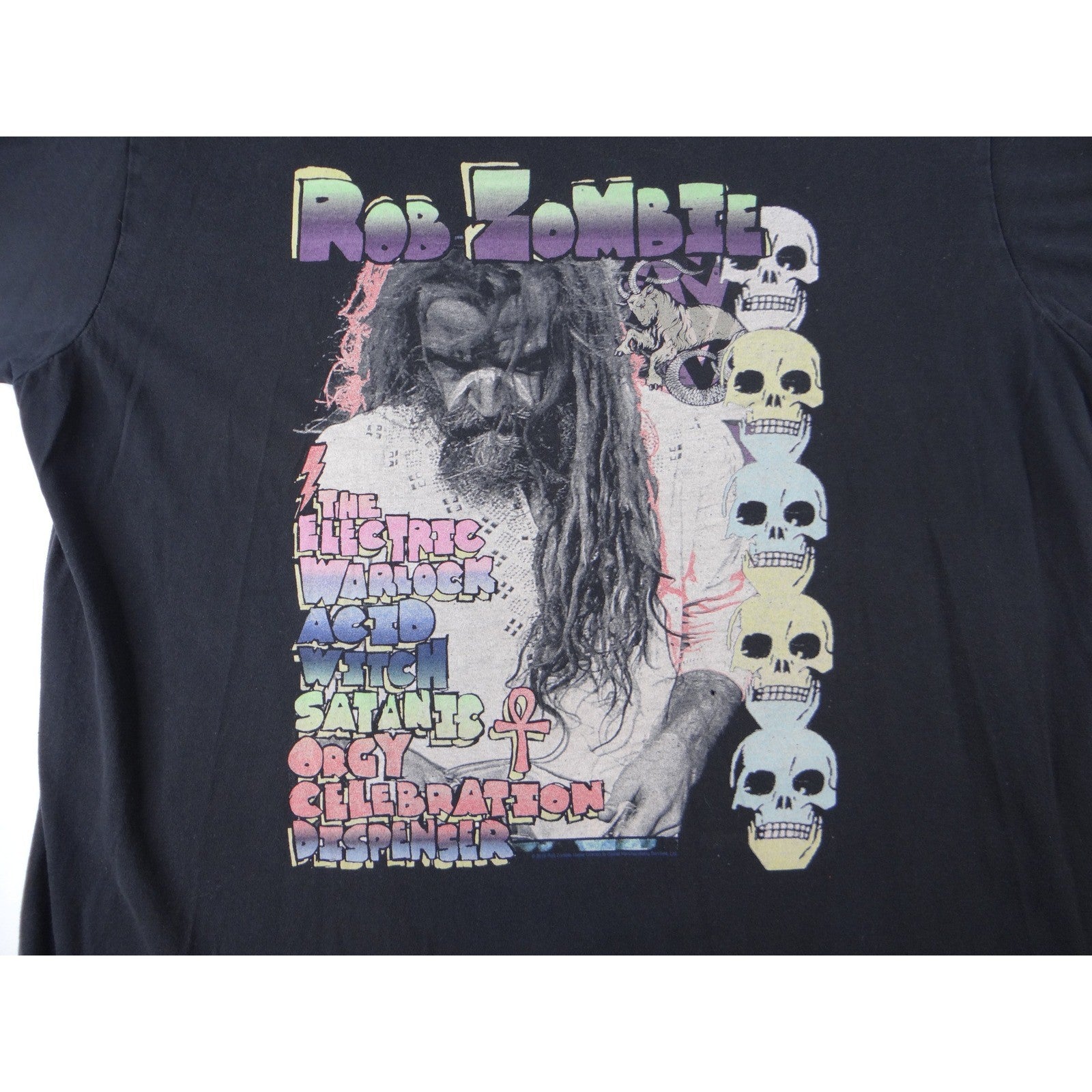 Rob Zombie Graphic T Shirt Black Short Sleeve Mens Size XL
