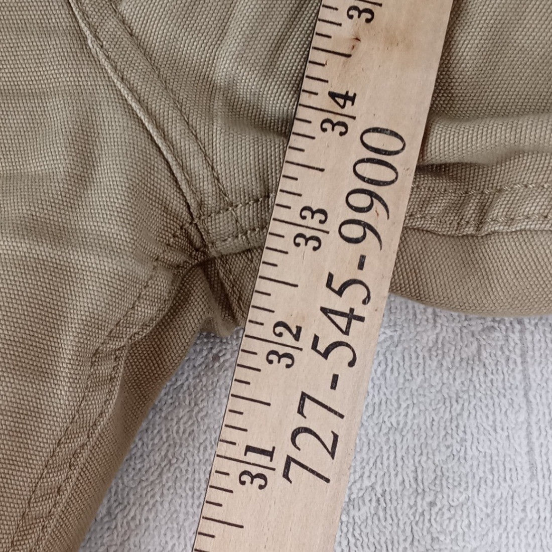 Carhartt Relaxed Straight Fit Work Pants Mens 40x34 Tan Canvas Utility Trousers