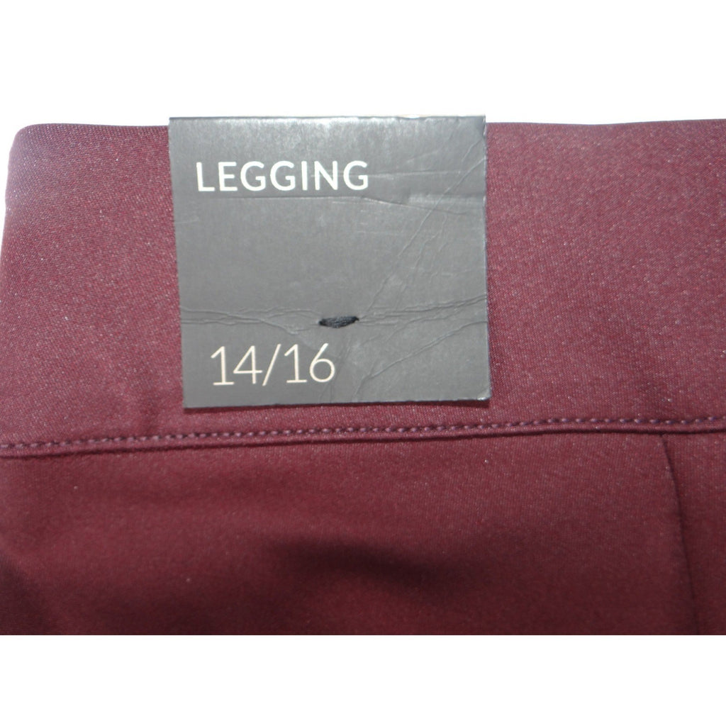 NWT-Lane Bryant Burgundy Legging Pants Women Size 14 16 Comfort Stretch Casual