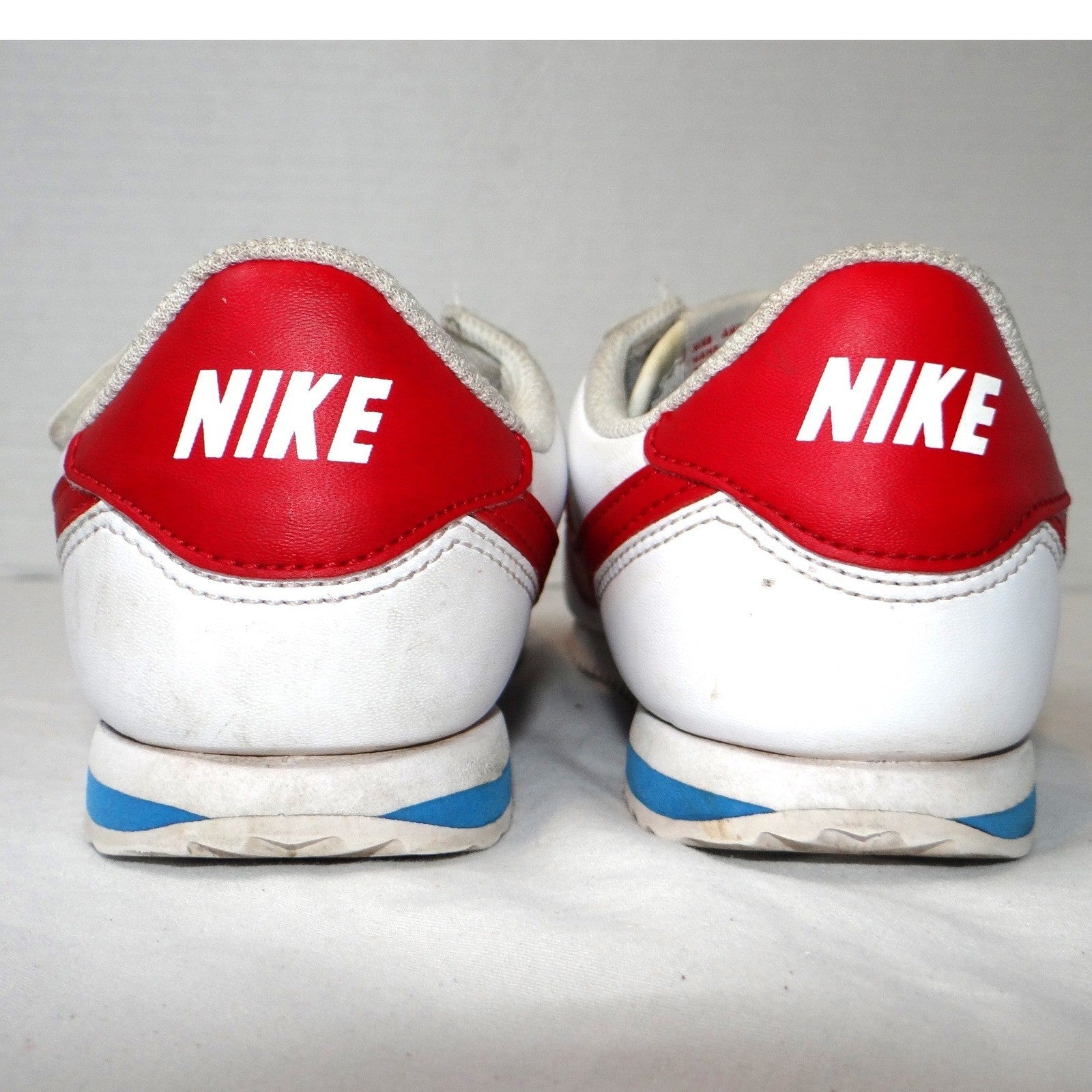 Nike Cortez White Red Blue Leather Sneakers Shoes Sz 13C DM0951115