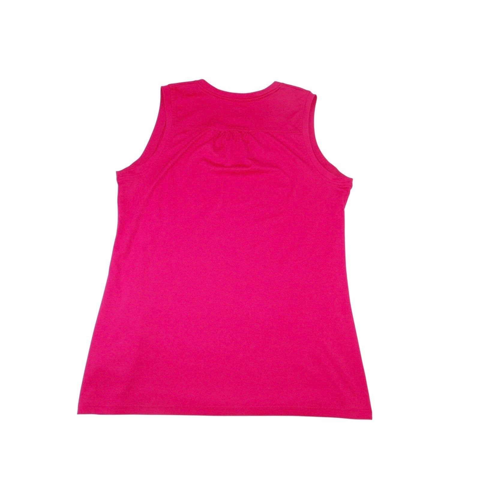 Champion Dark Pink V Neck Sleeveless Athletic Tank Top Size L G Loose Fit