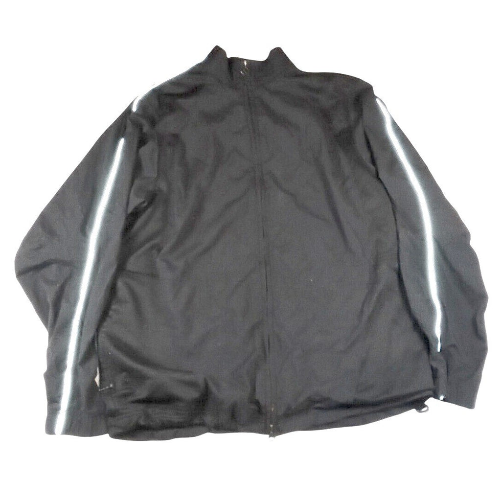 Jordan Black Track Jacket Reflective Stripe Full Zip Men's Medium Athletic