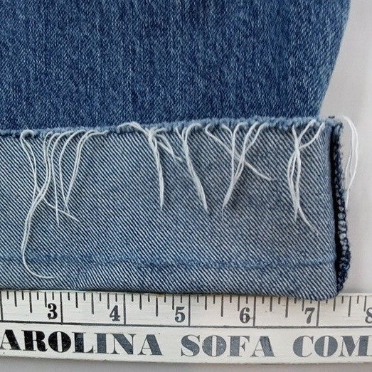Vintage Abercrombie Fitch High Waisted Paperbag Mom Jeans Blue Denim Size 29