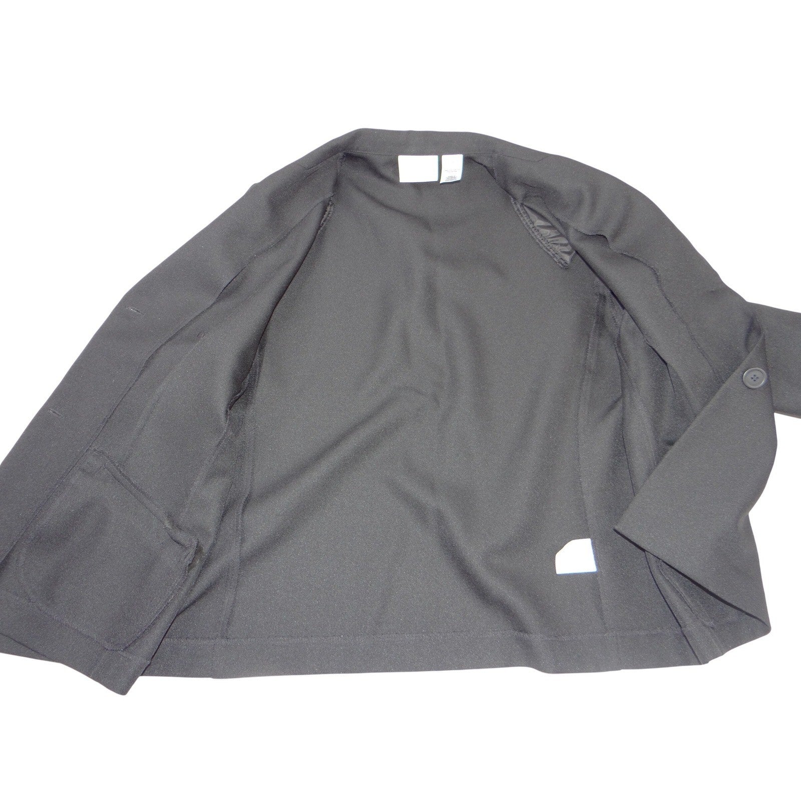 Alfred Dunner Womens Black Two Button Blazer Jacket Plus Size 18 Professional