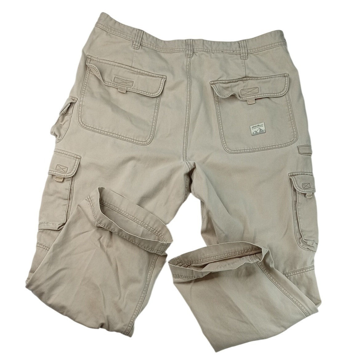 Eddie Bauer Mens Tan Cargo Pants Cotton Casual Outdoor Size XL